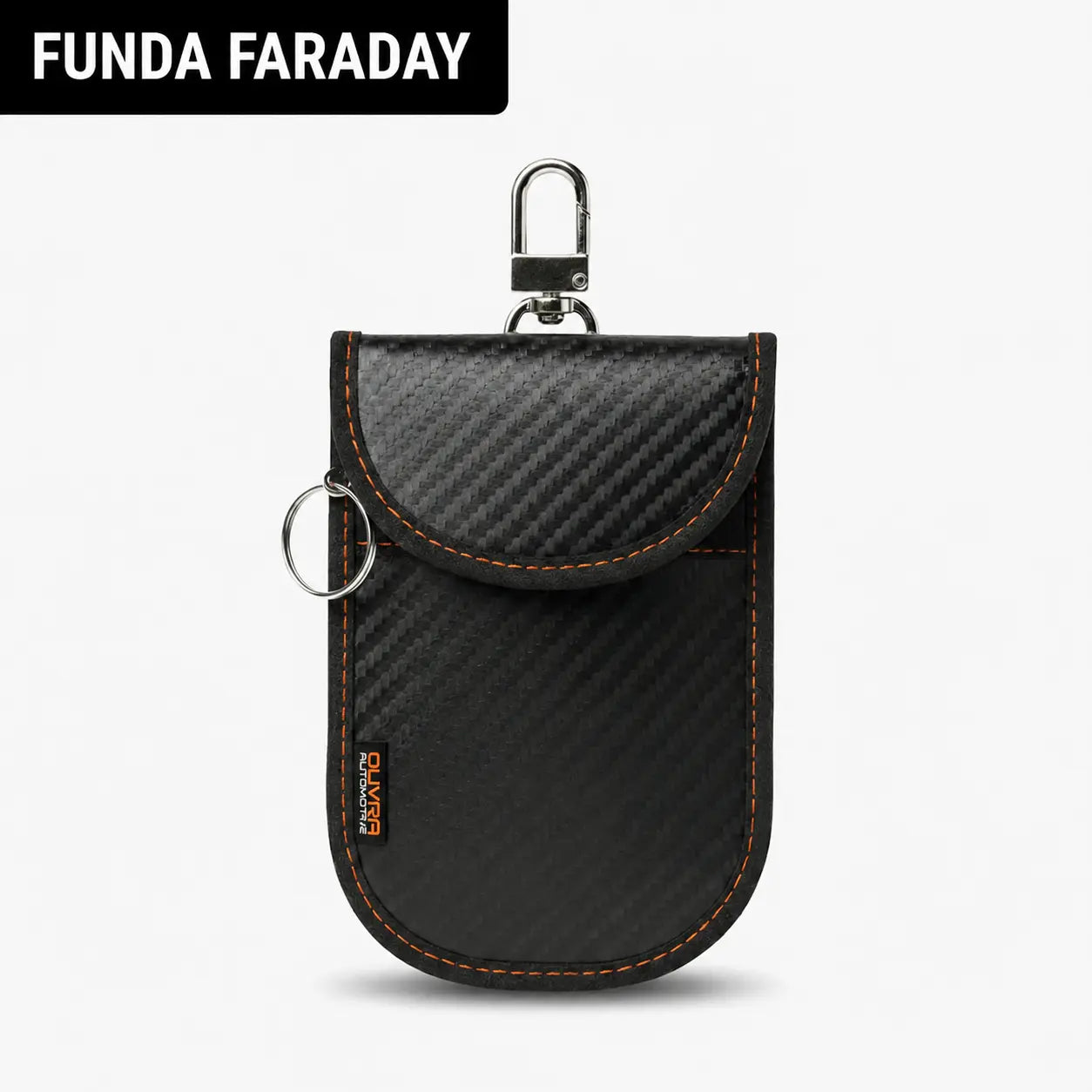 Vista frontal de la Funda Faraday